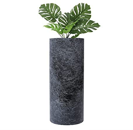 wuuhoo® Pflanzkübel Ivy in schwarzer Marmoroptik mit Pflanzeinsatz - wetterfeste Bodenvase, Blumenkübel wasserdicht & frostbeständig für Innen & Außen, Pflanzentopf - Höhe 120 cm