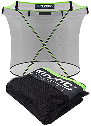Kinetic Sports Trampolin Sicherheitsnetz für Ultimate PRO Gartentrampoline ø 244/305/366/427 cm - Mit Reißverschluss und Sicherheitsclips, UV beständig, Ersatznetz Fangnetz Schutznetz