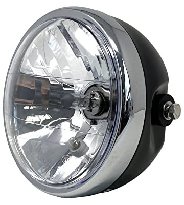 Alchemy Parts Faro delantero de motocicleta de 6.5 pulgadas y 165 mm de diámetro, ajuste universal para Retro Cafe Racer, bicicleta de calle personalizada, Project Roadster, homologado con marcado E