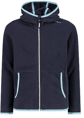 CMP Kid G Unisex Fast Huva Jacka - Barn Och Tonåringar, Svart Blå H1, 128
