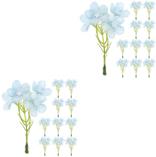 TOPBATHY 40stücke Künstliche Hydrangea Picks Seide Blumen Für Hochzeitsdekoration Haarschmuck Und Bastelprojekte