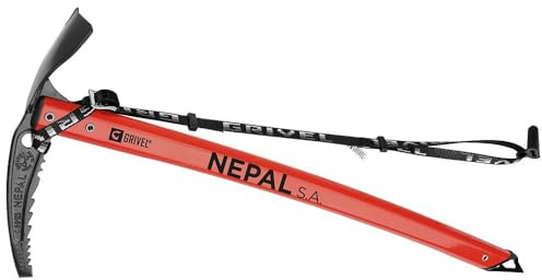 GRIVEL Nepal SA Red piccozza c/Long EVO 66 cm CE PIOLETS da alpinismo, Unisex Adulti, 66