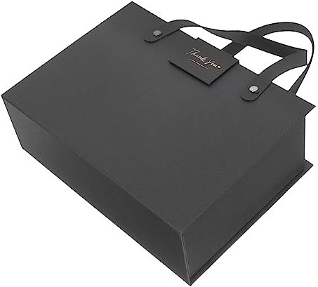 Healeved Magnetische Geschenkbox Faltbar Mit Griff Kompakte Aufbewahrungsbox Schwarz Langlebige Verpackungsbox Für Hochzeit Party Geschenkverpackung