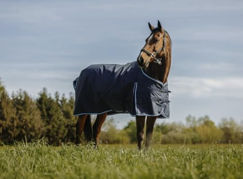 Ekkia Riding World Outdoordecke Weidedecke ECO 600D Marineblau 0g Regendecke, Deckengröße 6'9/155cm