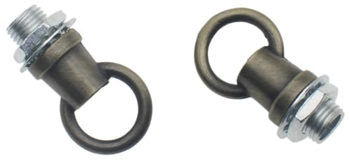 HAJXZH 2 PCS Light Fixture Hooks M10 Lighting Fixture Ring Nut Bronze Hanging Light Ring for Supporting Chandeliers