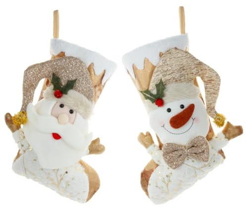 Cabilock 2stücke Weihnachtsstrümpfe Anhänger Weihnachten Geschenktüte Weihnachtsbaum Dekoration Weihnachtsparty Schmuck Mit Feinen Details Für Zuhause Und Schlafzimmer