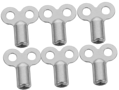 POPETPOP 6Pcs Radiator Valve Keys Air Plumbing Tool for Bleeding Radiators Durable Utility Key for Efficient Air Release From Heating Systems Lightweight and Portable Design