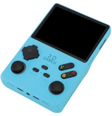 Generic Console di Gioco Portatile, RK3326 CPU Open Source Portable Gaming Player 45 Emulators for Entertainment (cielo blu)