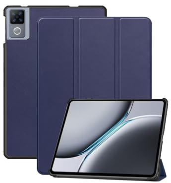 Hülle für DOOGEE U12 12 Zoll – PU+PC magnetische Dreifach-Faltabdeckung, stoßfest und Kratzfest, Ständer zum Anschauen/Tippen, schlankes Design für DOOGEE U12 Tablet,Blau