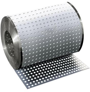 Perforierte Metallplatte for Fensterbänke, Lochblech aus Edelstahl 304, Metallgitter mit 10 mm Löchern, dekorative Gitter, perforierte for, Geländer, Blumenständer(40x100cm)