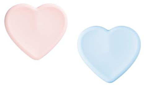 Wellrun 2PCS Silicone Heart-Shaped Phone Stand,Cute Foldable Finger Grip Holder,Non-Slip Kickstand for Smartphone and Tablets(Blue&Pink)