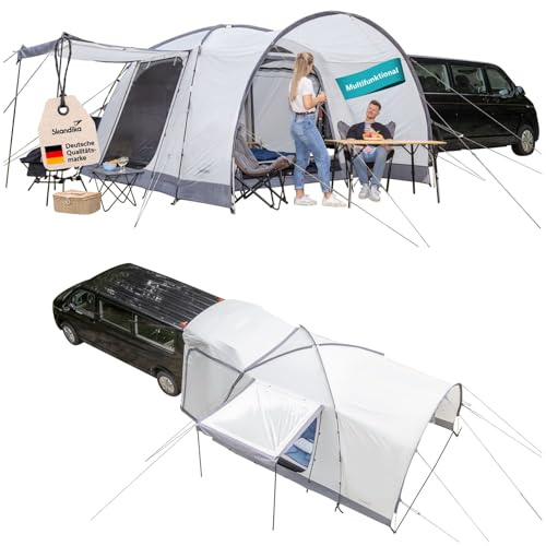 Skandika Kupoltält Pitea 4 Flex Protect Bundle med Van-lås Plus | Campingtält för 4 personer, med lås för van, insytt tältgolv, vattenpelare 5 000 mm, UPF 50+ | Tält, camping, utomhus
