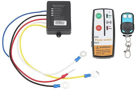 Kit telecomando wireless per verricello 12V 24V con ricevitore per camion ATV SUV, portata 50 piedi, risposta rapida, accessorio per verricello, di controllo remoto wireless