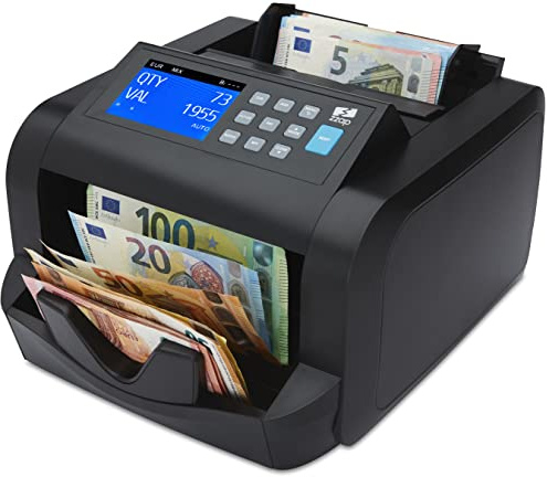 ZZap NC20 Pro Geldscheinzähler für gemischte Stückelungen & Falschgelddetektor - Geldzählmaschine Banknotenzählmaschine Geldzähler Wertzähler