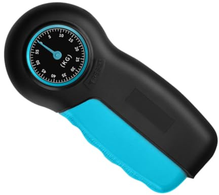 Dynamomètre à Main Numérique, Mesure de Force, 55kg, ABS | Main et Poignet, Noir Bleu, Entraîne la Prise, Aide L’Endurance, Usage Sportif