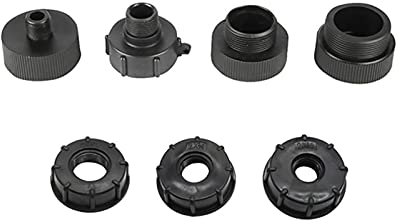 Garten-Klempnerschlauch-Adapter 60mm grobfaden bis 1/2 3/4 1 1,5 2 Innengewinde/externe Gewindeschnittstelle IBC-Öl-Speicher-Stecker IBC-Öl-Speicher-Drain-Anschluss Zubehör (Color : 3 4 inch)