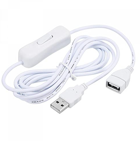 sourcing map 2 Stück 2 Meter USB-Verlängerungskabel Ventilator weiß