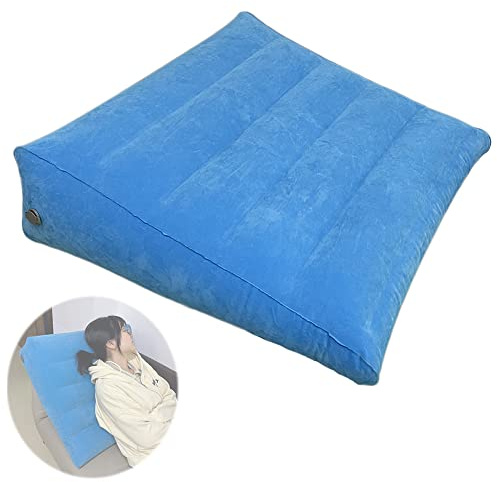 MUROCEA Aufblasbares Keilkissen für orthopädisches Bett – Bettlägerige, behinderte, ältere Patienten, Reisen, Schlaf-Rückenlehne, 66 cm L x 66 cm B x 8 H
