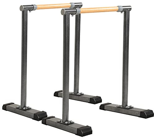 KIDIP Dip Station Dip Bar Parallelstangen für Heimtraining mit 180 kg Tragkraft (mattschwarz)