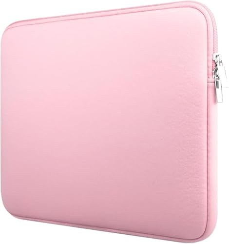 fdsmall 12 Zoll Laptophülle Schutzhülle Weiches, Flauschiges Futter Gepolsterte Reißverschlussabdeckung Tragetasche Kompatibel mit 12 Notebook-Computer Tablet Ultrabook Chromebook(Rosa)