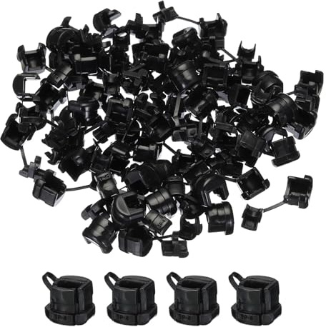 QUARKZMAN 60 pezzi manicotto di protezione per cavi con connettore a corda di rilievo di tensione da 3-4,5 mm per la protezione dell'isolamento del cavo elettrico, 5P-4