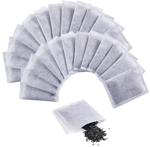 Hopeas 24pcs Activated Charcoal Water Filters, Coconut Shell, Chemical-Free, Odor Absorbing, Carbon Filter Replacements for Distillers, One Year Supply