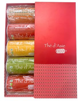 Khla - Coffret de 5 Box Bio Detox - Angkor, Chaï, Earl Grey, Senteurs du soir et Detox - Thé Vert, Noir, Blanc & Tisane, Infusion