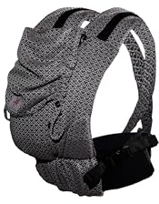 KOKADI Flip X Heart2Heart Stone (Unisize) - Die perfekte Kombi aus dem Komfort eines Fullbuckles und dem Tragen überkreuzt - Ab Geburt - 15 kg, handgefertigt aus 100% Bio-Baumwolle - Grau