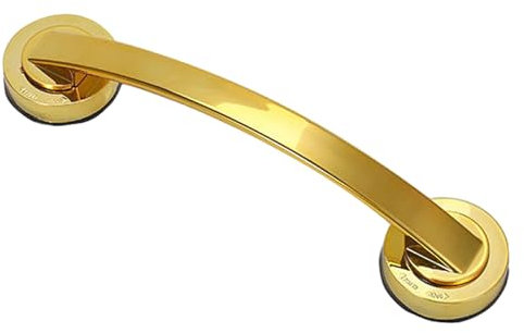 wisoolkic Kompakter und leichter, an der Wand montierter Badezimmer Badewannen Handlauf, Sicherheits Haltegriff für ABS Badewannen Haltegriff, Sauggriff, Gold