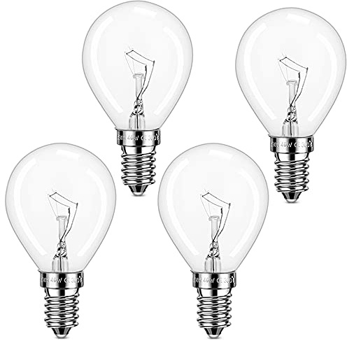 GLOWANTS 4 x Backofenlampe 300 Grad 2700K Warmweiße, Backofen Glühbirne 240V Bis 300°C Hitzebeständiges, Backofenlampe.