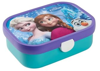 Mepal Lunchbox Kinder - Bento Box Kinder - Lunchbox Kinder mit Fächern & Gabel - Meal Prep Box mit Clipverschluss - BPA Frei & Spülmaschinenfest - 750ml - Frozen Sisters Forever