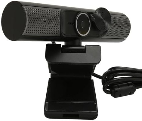 Yctze Webcam USB 2K con Altoparlante HiFi Automatico, Microfono Senza Riduzione, Fotocamera PC Plug and Play per Chat Video su Laptop Desktop