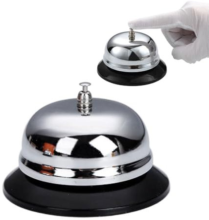 LdawyDE Desk Bell, Service Bell Reception Bells Table Counter Call Bell Game Button Bell for Hotel Restaurant Concierge Area Shop Bar Game Pet Training