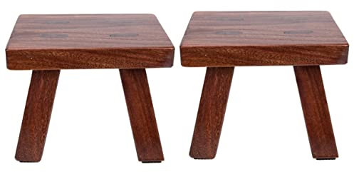 Generisch Tritthocker aus Holz für das Kinderbadezimmer Stabiler und praktischer Mini-Hocker für den Haushalt Kleiner Holzhocker für das Badezimmer Runder Sitzhocker aus Holz für den Heimgebrauch