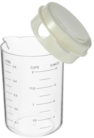 Alipis Tazza Graduata Riutilizzabile Con Manico Isolato e Scala Per Misurare Latte e Salse Misurino Di Alta Qualità Per Uso Quotidiano