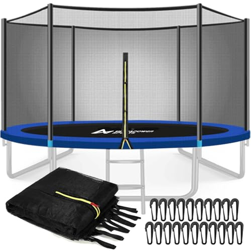 Trampolin Netz 244 cm Ersatznetz Sicherheitsnetz für Trampolin 244 cm 6 Stangen, UV-beständig Trampolinnetz Trampolinschutz Trampolinersatznetz Rundes Schutznetz für Gartentrampolin Ersatznetz Schwarz