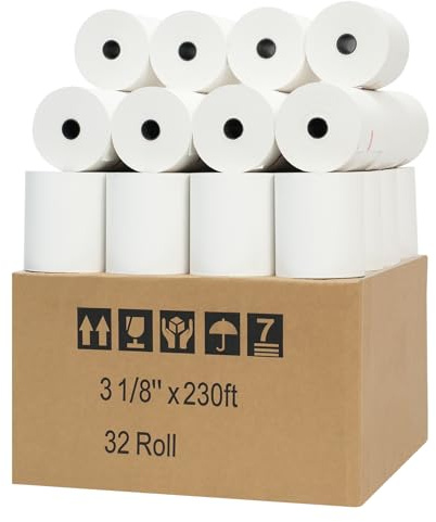 3 1/8 x 230' Premium A Grade POS Thermal Receipt Printer Paper (32Rolls/Case)