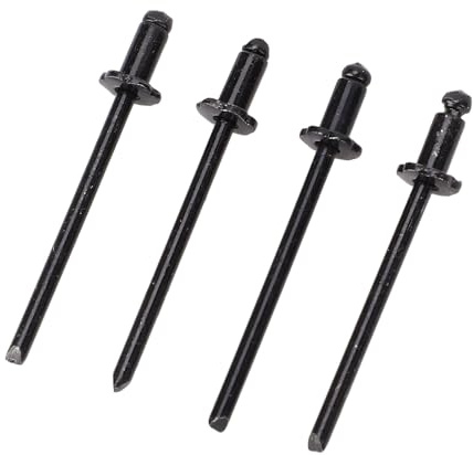 Generic Remaches de Roseta, 4pcs a Prueba de óxido Liviano Largo Durabilidad Dash Rose Instalación Fácil para la Etiqueta de Puerta en Vinculación (BLACK)