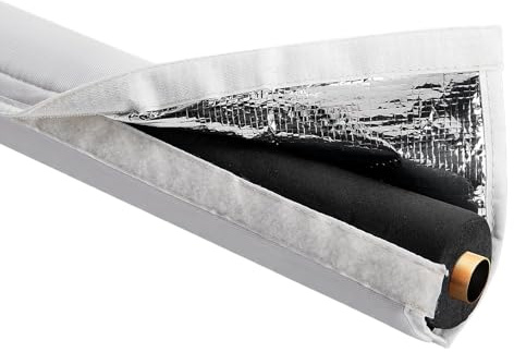 Insulation Film for HVAC Ducts - Pipe Coating, Heat Protection, 72 x 10.2 Inch 3-Layer, Waterproof and UV-Resistant Hose for Outdoor Air Conditioning, Frost Protection Copper Pipe Insulation, Flexible
