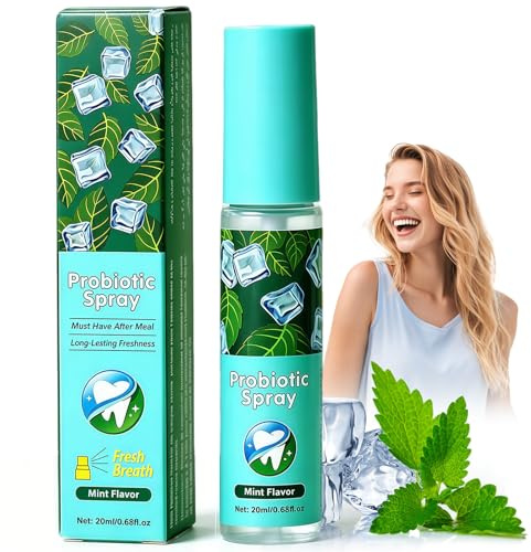 Spray Alito Fresco, Spray Bocca Portatile 20 ml, Rinfresca Alito e Mal Alito, Idrata la Bocca Gusto Fruttato, Cura Orale Quotidiana, Adatto a Bambini e Adulti