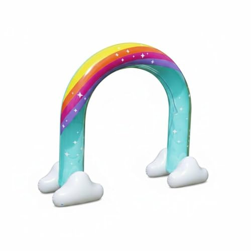Aufblasbarer Regenbogen Sprinkler, Wasserspielzeug für Jungen und Mädchen | Aufblasbarer Spielbogen | großer Gartensprinkler | Sprühspielzeug | Sommer Wassersprinkler für Sommer, Rasen, Hof, Poolparty