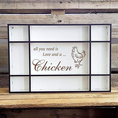 DekolandoCockerel - Size (W x H x D) Approx. 33.5 x 22.5 x 4.5 cm - Vintage Country House Style - Collector's Box Collector's Box Chicken Egg