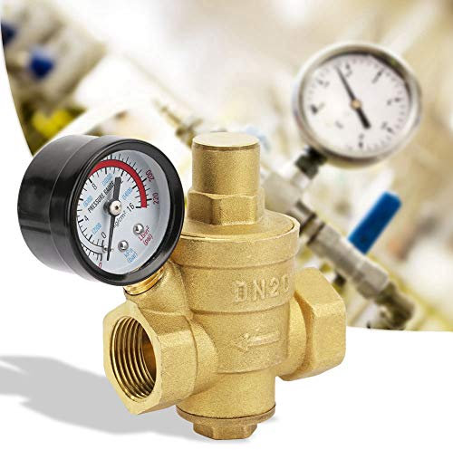 DN20 Brass Adjustable Pressure reducing Valve with Pressure Gauge