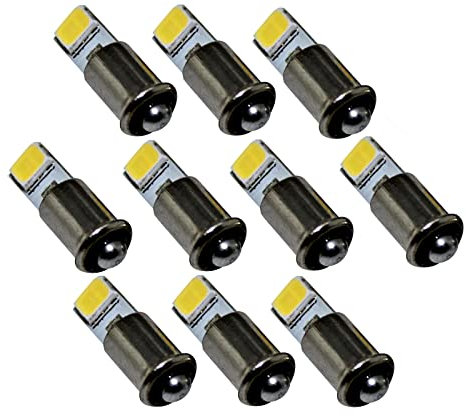 10x MS4 LED Lampen - 10V bis 22V - passend für Märklin Piko TT H0 - Modellbahn Modellbau warmweiß kaltweiß (warmweiß)