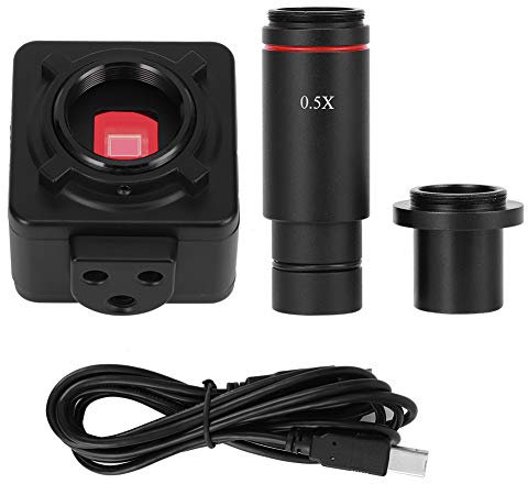 5.0MP Digitalkamera USB HD CMOS Digitale elektronische Okular-Kamera mit Mount-Adapter für Mikroskop Schwarz
