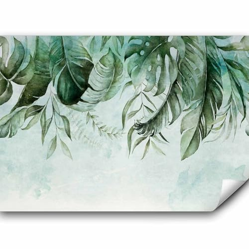 murando - Papier Peint Panoramique Intissé Salon, Feuilles, 350x256 cm | Fabrication Européenne, Tapisserie Murales Papier Peint, Revêtement Mural, Papiers Peints, Grand Poster Mural, Nature