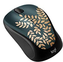 Logitech - Design Collection Limited Edition Wireless Compact Mouse with Colorful Designs - Golden Garden