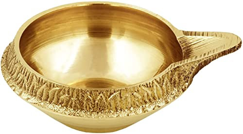 Zap Impex Lampada ad olio tradizionale in ottone – decorazione artigianale indiana del festival Diya per la casa (1)