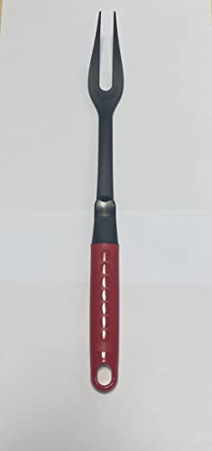 FORCONE ANTI GRAFFIO PER CUCINA, ASTA IN TEFLON E MANICO IN PLASTICA, Pratico per carne e qualsiasi tipo di cibo SENZA graffiare la pentola. (MADE IN ITALY)