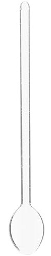 UPKOCH Long Handle Latte Spoon Heat Resistant Glass Cooking Spoon Holes for Soup Milk Tea